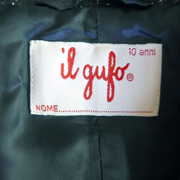 Il Gufo Girls 10 Metallic Thread Navy Coat - Picture 11 of 15